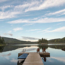 Tranquil Scene With Lake Pier And by Ascent Xmedia
