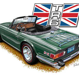Triumph TR-6 British Racing Green by David Kyte