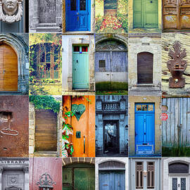 Twenty Four French Doors Collage by Georgia Clare