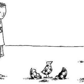 Two Boys On A Soccer Team Look Down At The Ground by Shannon Wheeler