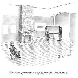 Two Burglars Carry A Tv Out Of An Empty House by David Borchart