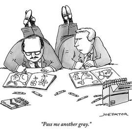 Two Businessmen In Suits Lie On The Floor by Joe Dator