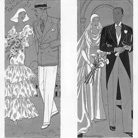 Two Couples Getting Married by Pierre Mourgue