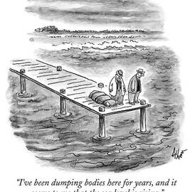 Two Gangsters With A Body In A Tarpaulin Stand by Frank Cotham