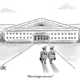 Two Generals Walking Away From The Pentagon by Christopher Weyant