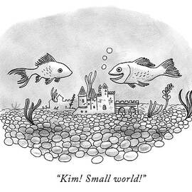 Two Goldfish In A Fishbowl Cross Paths by Jason Adam Katzenstein