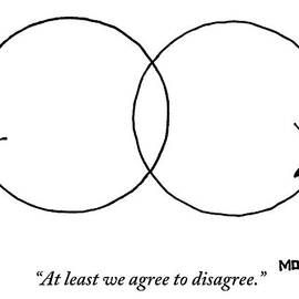 Two Heads Drawn As Circles That Overlap Each by Ariel Molvig