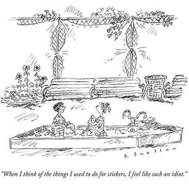 Two Kids In A Sandbox by Barbara Smaller