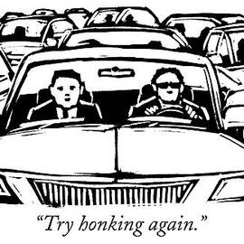 Two Men In A Car Are Stuck In Traffic by Drew Dernavich