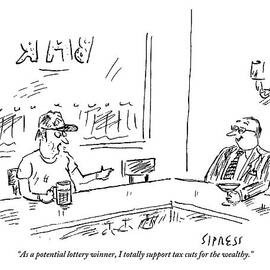 Two Men Sit At A Bar. The Scruffy One Says by David Sipress