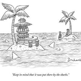 Two Men Stand On A Desert Island by David Borchart