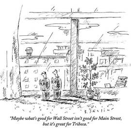 Two Men Standing In An Apartment by Barbara Smaller