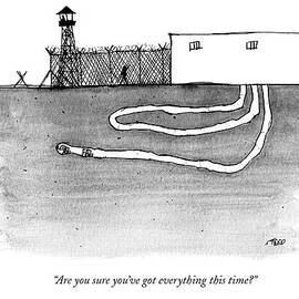 Two Men Tunnel Out Of A Prison. We Can See by Edward Steed