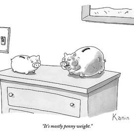 Two Piggy Banks Sit On A Dresser. One Is Heavy by Zachary Kanin