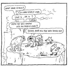 Two Prehistoric Creatures Reason That by George Booth