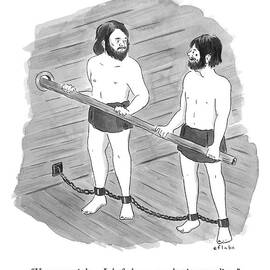 Two Prisoners On A Slave Ship Stand And Hold An by Emily Flake