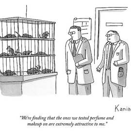 Two Scientists Look At Rats In A Lab Cages by Zachary Kanin