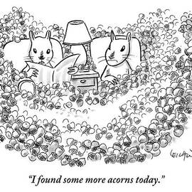 Two Squirrels Sitting In Armchairs Are Surrounded by Robert Leighton