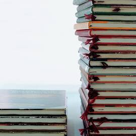 Two Stacks Of Books by Romulo Yanes