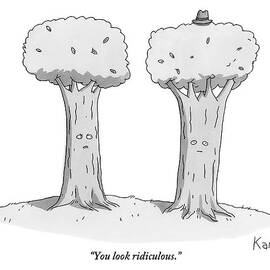 Two Trees With Faces Are Seen Next To Each Other by Zachary Kanin