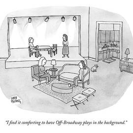 Two Women Chat In A Living Room by Amy Hwang