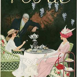 Two Women Drinking Tea by Mrs. Newell Tilton