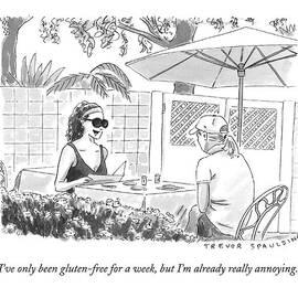 Two Women Speak At A Cafe Speak by Trevor Spaulding