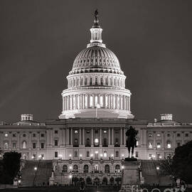 United States Capitol at Night by Olivier Le Queinec