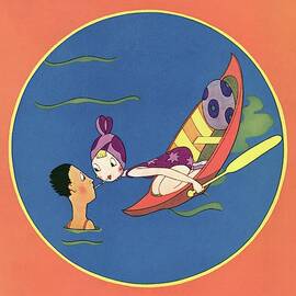 Vanity Fair Cover Flirting In Rowboat by A H Fish