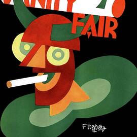 Vanity Fair Cover Featuring A Collage Of A Horned by Fortunato Depero
