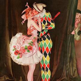 Vanity Fair Cover Featuring A Harlequin by Frank X. Leyendecker