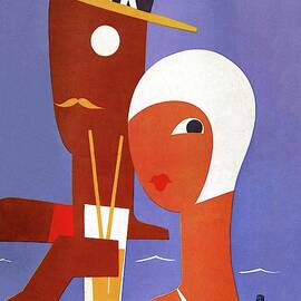 Vanity Fair Cover Featuring A Man And A Woman by Eduardo Garcia Benito