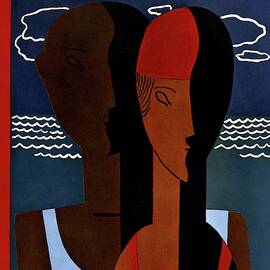 Vanity Fair Cover Featuring A Man And Woman by Wadsworth