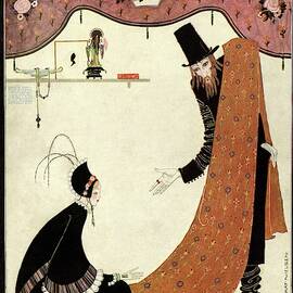 Vanity Fair Cover Featuring A Salesman Selling by Kay Nielsen