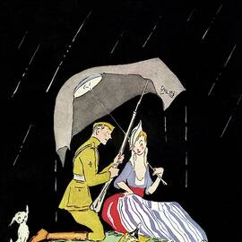 Vanity Fair Cover Featuring A Soldier Shielding by Ethel Plummer