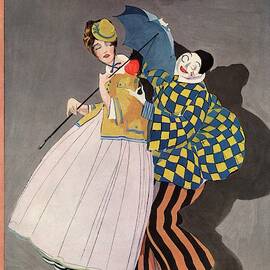 Vanity Fair Cover Featuring A Woman And A Clown by Rabajoi