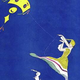 Vanity Fair Cover Featuring A Woman Flying A Kite by Ethel Plummer