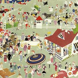 Vanity Fair Cover Featuring Activities Of Country by John Held Jr