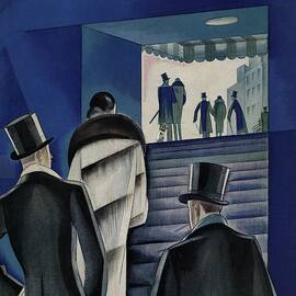 Vanity Fair Cover Featuring An Elegant Group by Victor Bobritsky