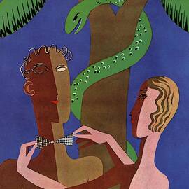 Vanity Fair Cover Featuring Eve Tying A Bowtie by Eduardo Garcia Benito