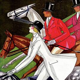 Vanity Fair Cover Featuring Two Men And A Woman by Joseph B. Platt