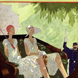 Vanity Fair Cover Featuring Two Women Sitting by Jean Pages