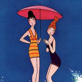 Vanity Fair Cover Featuring Two Women Standing by A H Fish