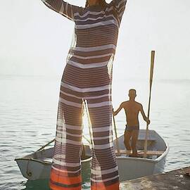 Veruschka Von Lehndorff Wearing Jumpsuit by Louis Faurer