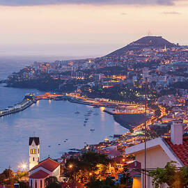 View Over Funchal At Dusk, Madeira by Peter Adams