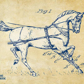 Vintage 1900 Horse Hobble Patent Artwork by Nikki Smith