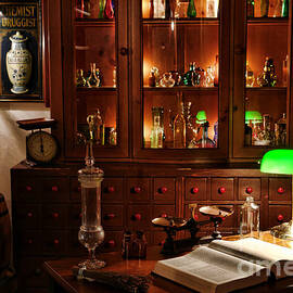 Vintage Apothecary Shop by Olivier Le Queinec