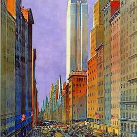 Vintage Fifth Avenue New York Travel Poster by Georgia Clare