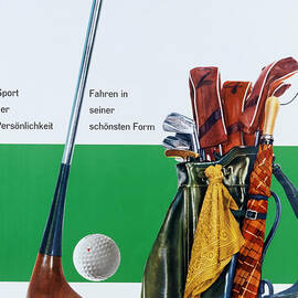 Vintage German Porsche Advert by Georgia Clare