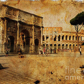 Vintage photo of Coliseum by Stefano Senise